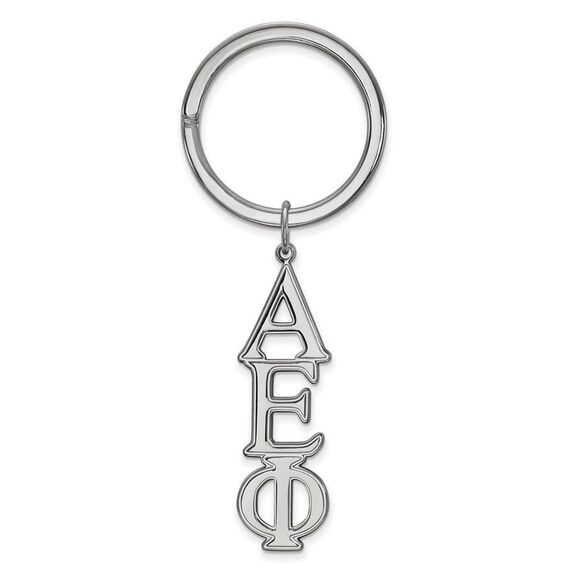 Sterling Silver Alpha Epsilon Phi Key Chain - Picture 1 of 3